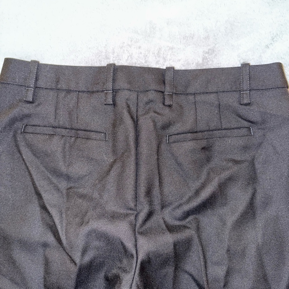 Banana Republic 100% Italian Wool Classic Black Straight Leg Dress Pants-Size 12 - Picture 8 of 14